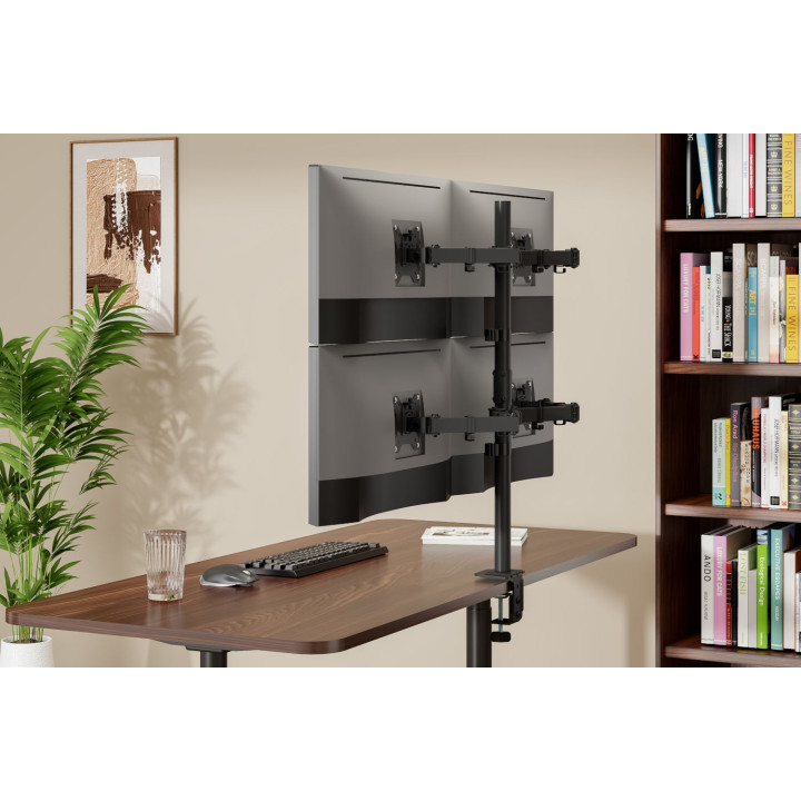 MOZOS MS04 Wieszak vesa uchwyt biurkowy do 4 monitorów 17–32"