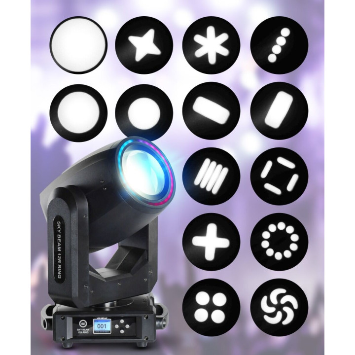 LIGHT4ME SKY BEAM 12R RING głowica ruchoma beam DMX lampa wyładowcza