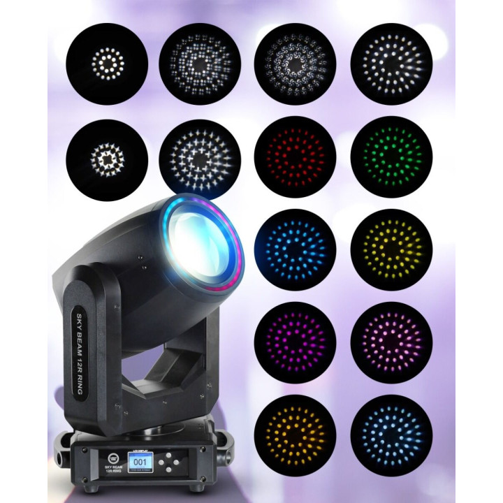 LIGHT4ME SKY BEAM 12R RING głowica ruchoma beam DMX lampa wyładowcza