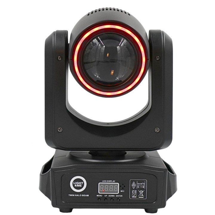 Podwójna głowica ruchoma beam 2x60W RGBW LED DMX TWIN HALO BEAM