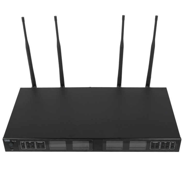 Mikrofon bezprzewodowy 8x bateryjny doręczny odbiornik UHF 610-690 MHz