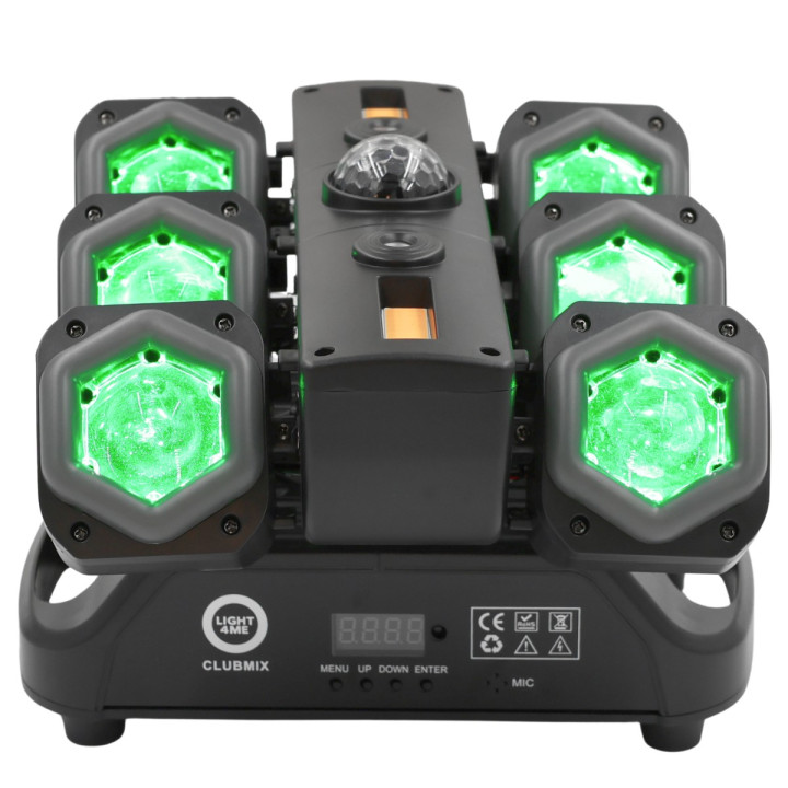 MULTIEFEKT OŚWIETLENIOWY LED DMX 6w1 BEAM MAGIC BALL STROBO LASER