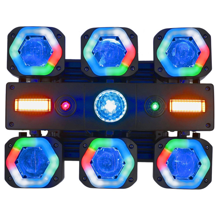 MULTIEFEKT OŚWIETLENIOWY LED DMX 6w1 BEAM MAGIC BALL STROBO LASER