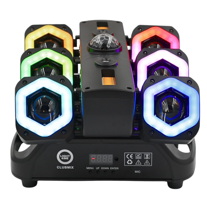 MULTIEFEKT OŚWIETLENIOWY LED DMX 6w1 BEAM MAGIC BALL STROBO LASER