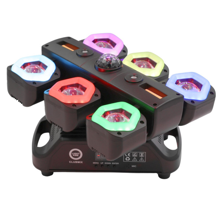 MULTIEFEKT OŚWIETLENIOWY LED DMX 6w1 BEAM MAGIC BALL STROBO LASER