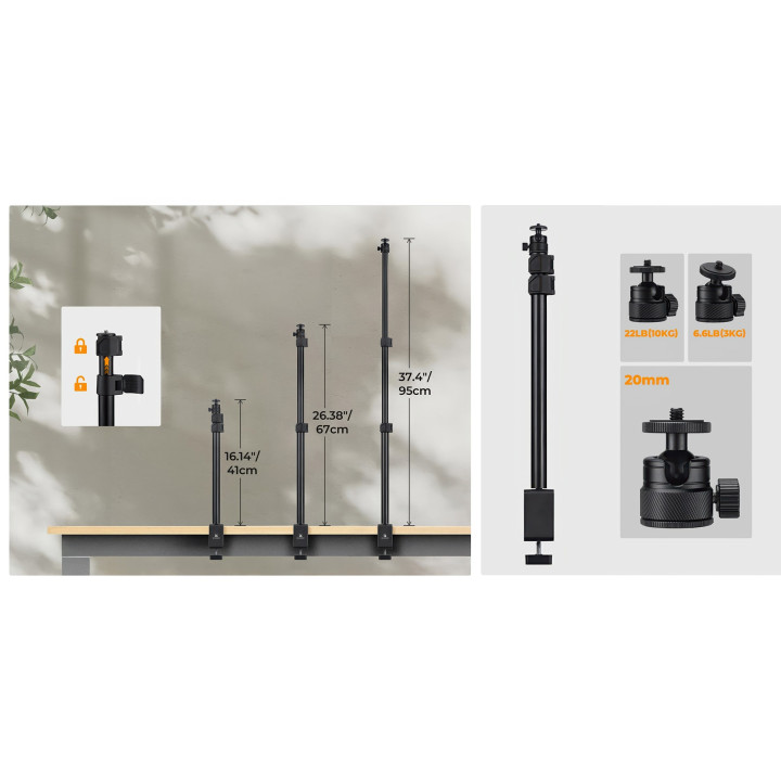 K&F Concept Statyw biurkowy C-Clamp