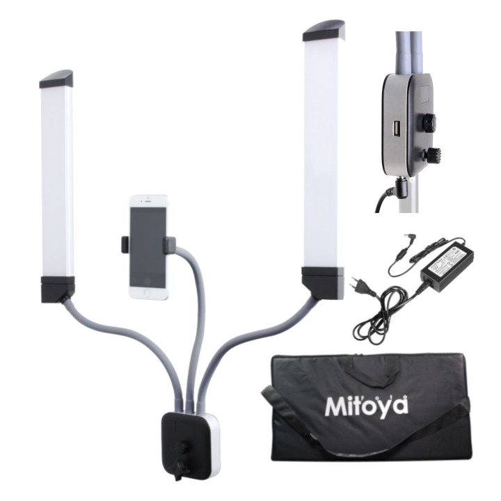 MITOYA MTY176 Lampa kosmetyczna LED 2w1 z giętkimi ramionami