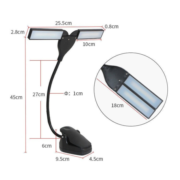 KERA AUDIO PD15 BK Lampka do pulpitu