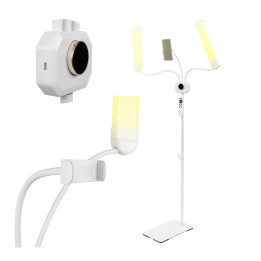 Lampa kosmetyczna LED 3000-6000K na statywie biała MITOYA LUMERA