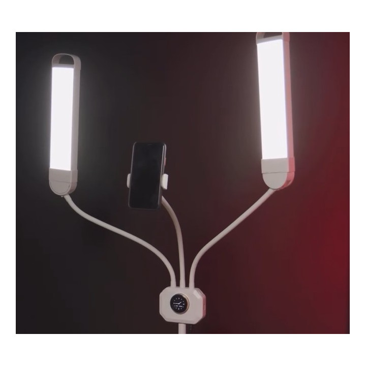 Lampa kosmetyczna LED 3000-6000K na statywie biała MITOYA LUMERA
