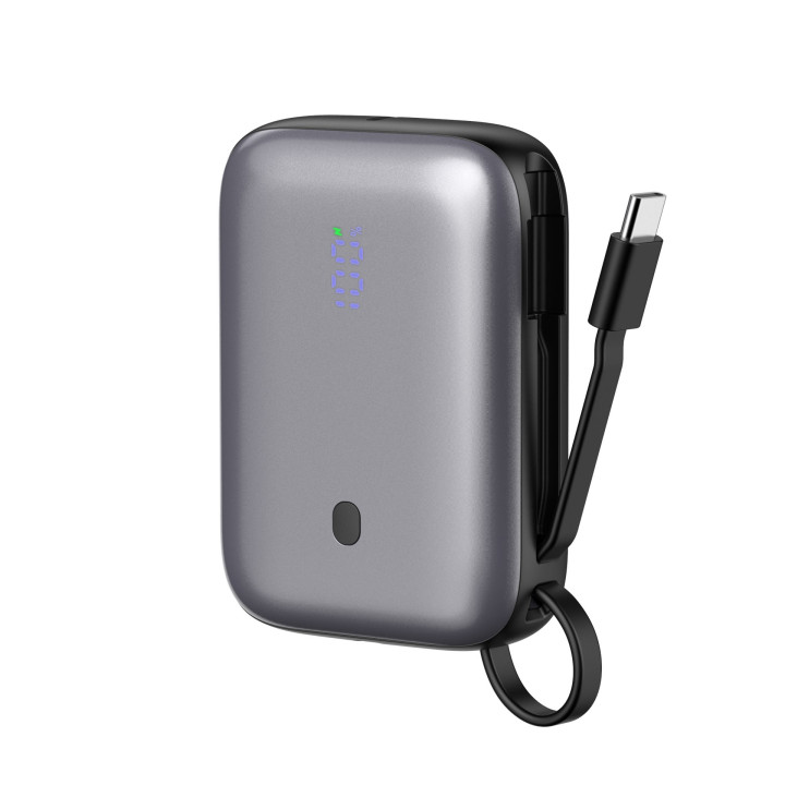 PLATINET PMPB1020C Powerbank 10000 mAh 20W PD LED szary