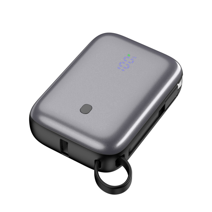 PLATINET PMPB1020C Powerbank 10000 mAh 20W PD LED szary