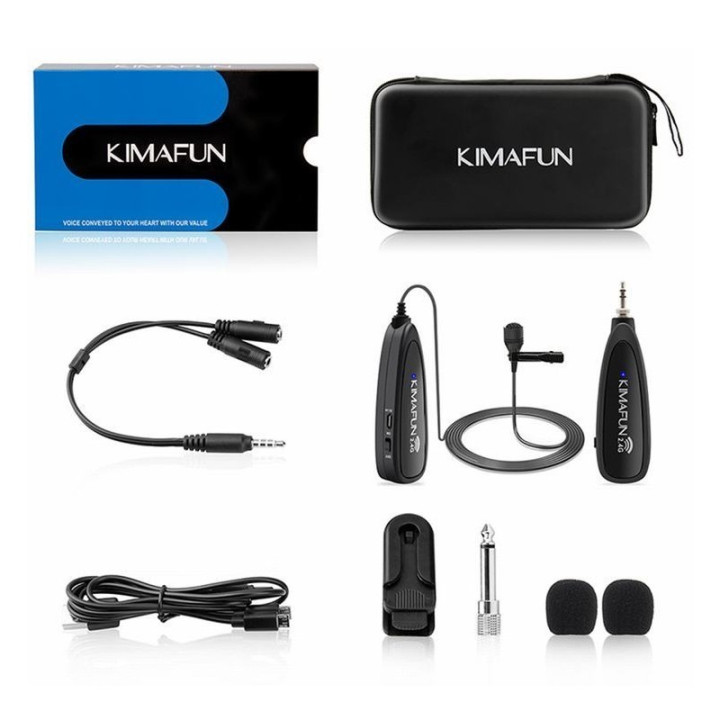 KIMAFUN KM-G130-1 Bezprzewodowy mikrofon krawatowy