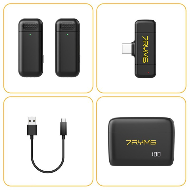 7RYMS S1 Bezprzewodowy zestaw mikrofonowy USB-C