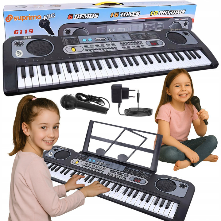 SUPRIMO 6119 KEYBOARD klawisze organy z mikrofonem dla dzieci
