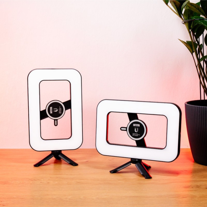 MITOYA ACARA Bi-color Lampa LED z magnetycznym uchwytem do telefonu