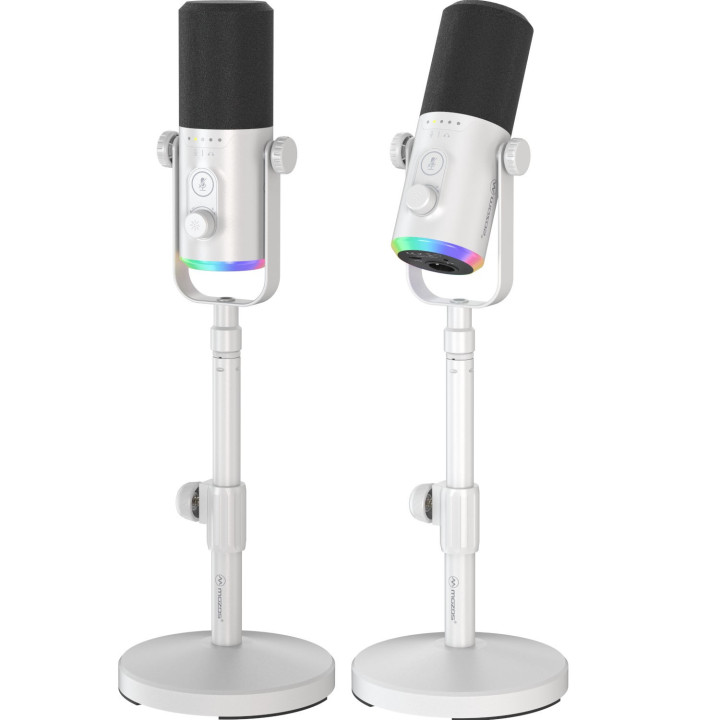 MOZOS GM ONE WH mikrofon dynamiczny USB XLR RGB biały