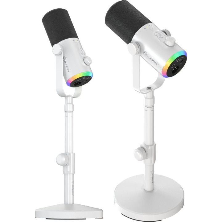 MOZOS GM ONE WH mikrofon dynamiczny USB XLR RGB biały