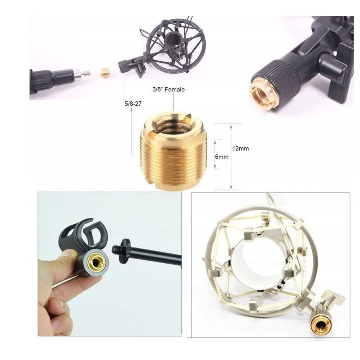 MOZOS Adapter do mikrofonu gwintowany zenski 3/8"-5/8" meski