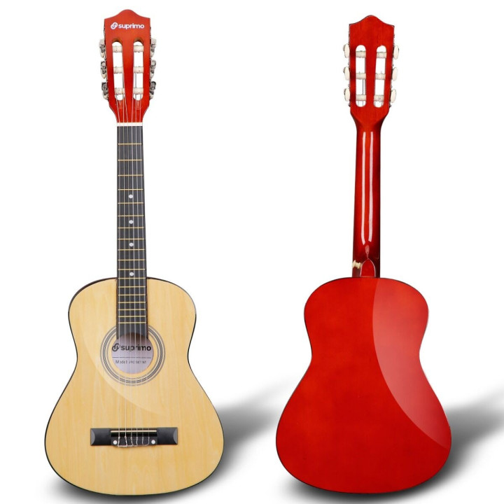 Gitara klasyczna 1/4 zestaw kostki pasek struny pokrowiec akordy tuner
