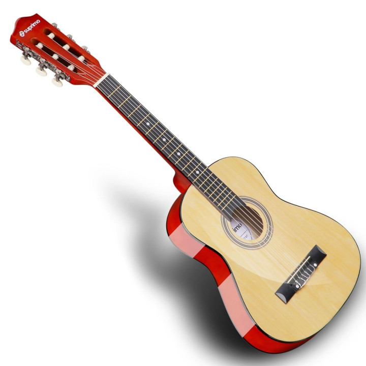 Gitara klasyczna 1/4 zestaw kostki pasek struny pokrowiec akordy tuner