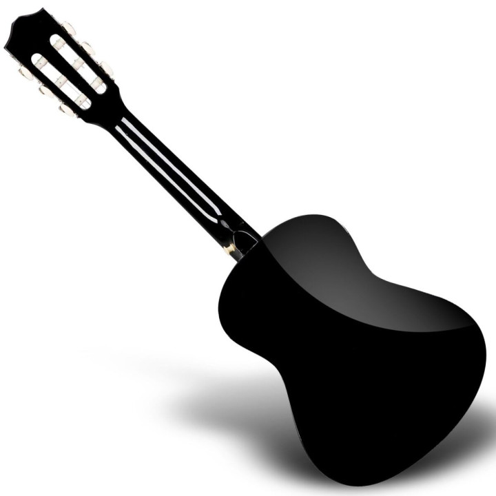 Gitara klasyczna 1/4  czarna zestaw kostki pasek struny pokrowiec akor