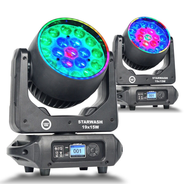 Głowica ruchoma wash oświetlenie sceniczne LED DMX 162x0,5W RGB