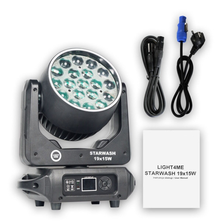 Głowica ruchoma wash oświetlenie sceniczne LED DMX 162x0,5W RGB