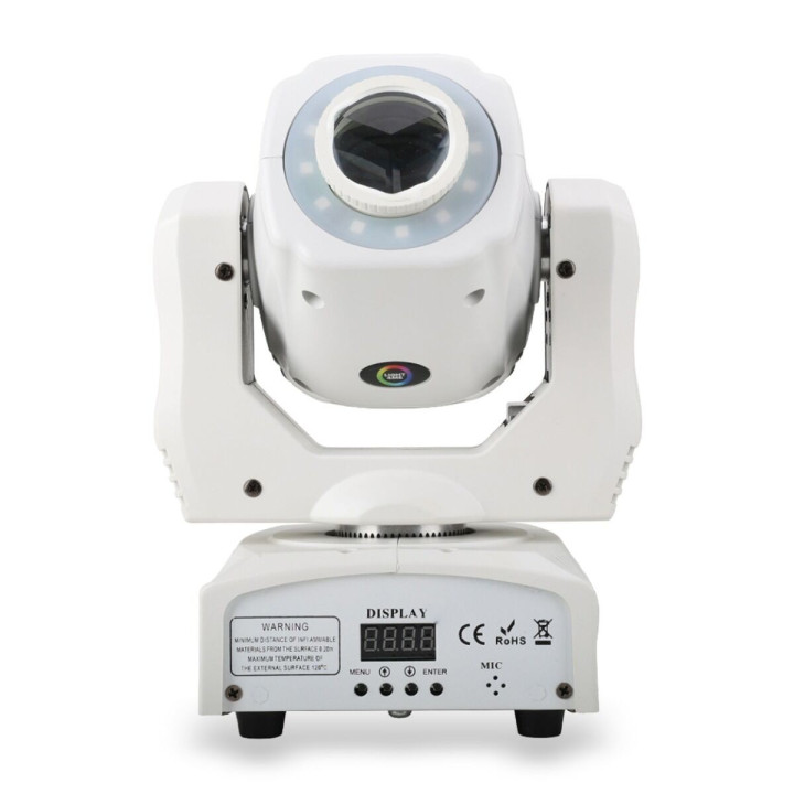 Głowica ruchoma 60W biała dioda LED + 12x0,2W RGB LED MINI SPOT 60