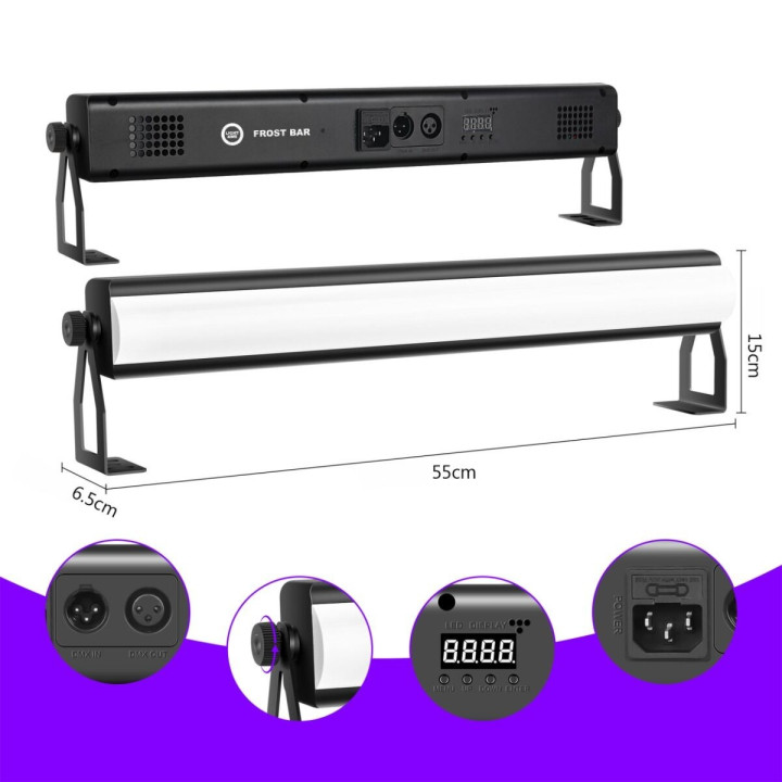 Listwa oświetleniowa LED DMX 72x0,3W zdejmowany dyfuzor + pilot