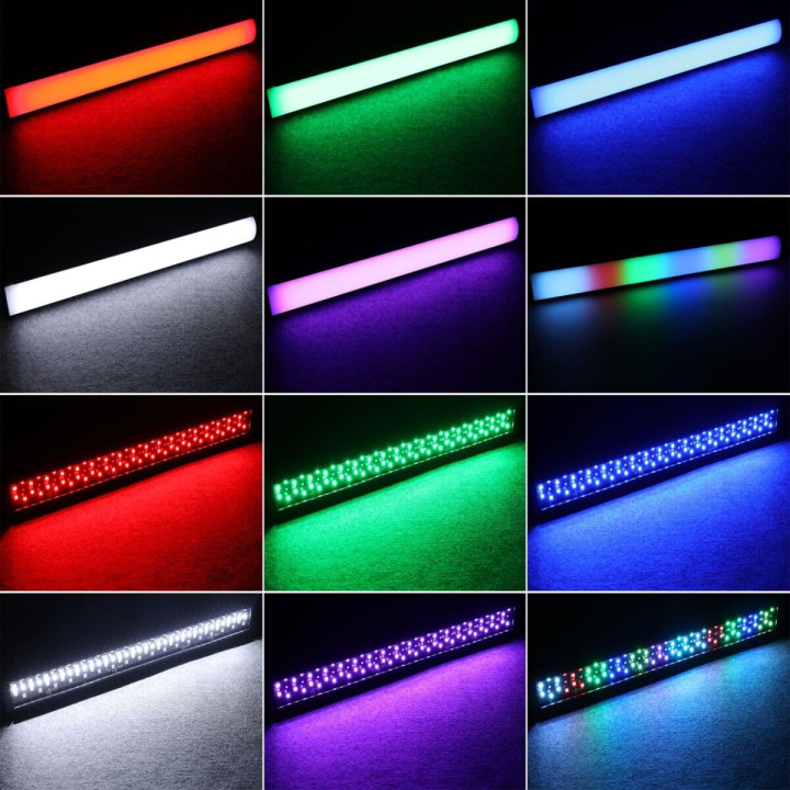 Listwa oświetleniowa LED DMX 72x0,3W zdejmowany dyfuzor + pilot