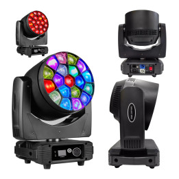 Głowica ruchoma LED wash oświetlenie sceniczne 19x15W LED RGBW