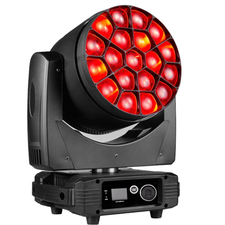 Głowica ruchoma LED wash oświetlenie sceniczne 19x15W LED RGBW