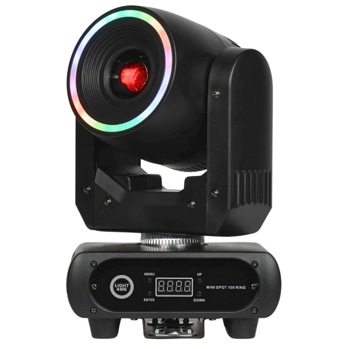 LIGHT4ME MINI SPOT 100 RING głowica ruchoma spot efekt ring oświetlenie sceniczne 100W LED+24x0,2W RGB