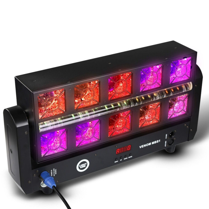 LIGHT4ME VENOM MBS1 ruchomy efekt stroboskop LED DMX Beam 10x25W RGBW