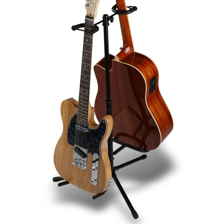 Stojak statyw gitarowy na 2 gitary stalowy wolnostojący do 30 kg