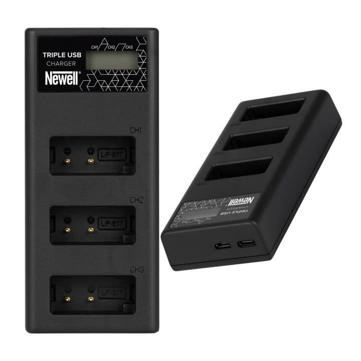 Ładowarka trzykanałowa CD-USB-C do akumulatorów LP-E17 do Canon