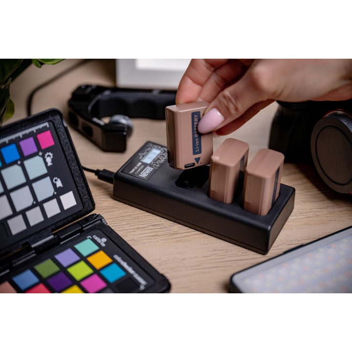 Ładowarka trzykanałowa CD-USB-C do akumulatorów EN-EL14 do Nikon