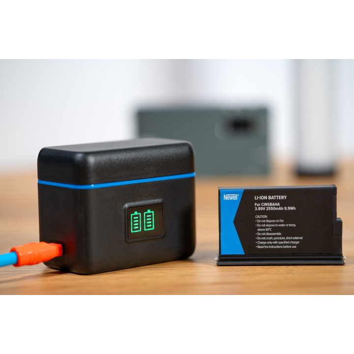 Ładowarka dwukanałowa STD-USB do akumulatorów CINSBAHA do Insta360 X5