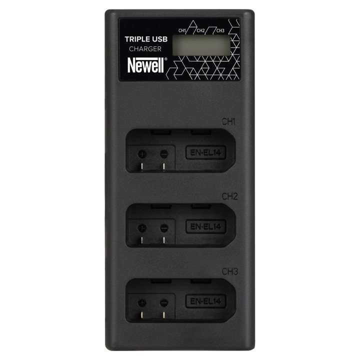 Ładowarka trzykanałowa CD-USB-C do akumulatorów EN-EL14 do Nikon