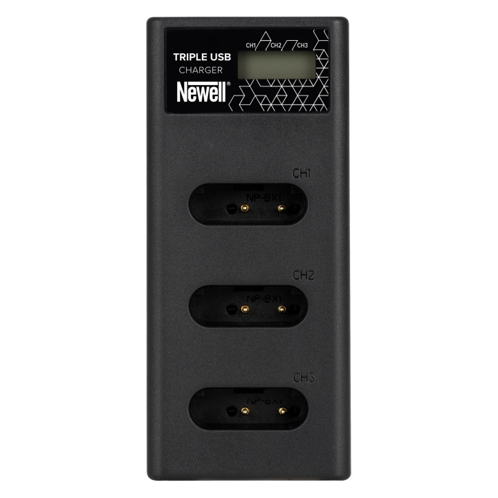 Ładowarka trzykanałowa CD-USB-C do akumulatorów NP-BX1 do Sony