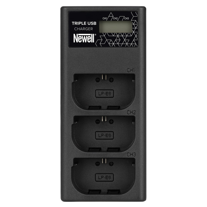 Ładowarka trzykanałowa CD-USB-C do akumulatorów LP-E6 do Canon