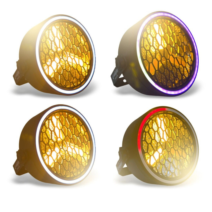 Oświetlenie sceniczne retro LED DMX 3x30W WW COB