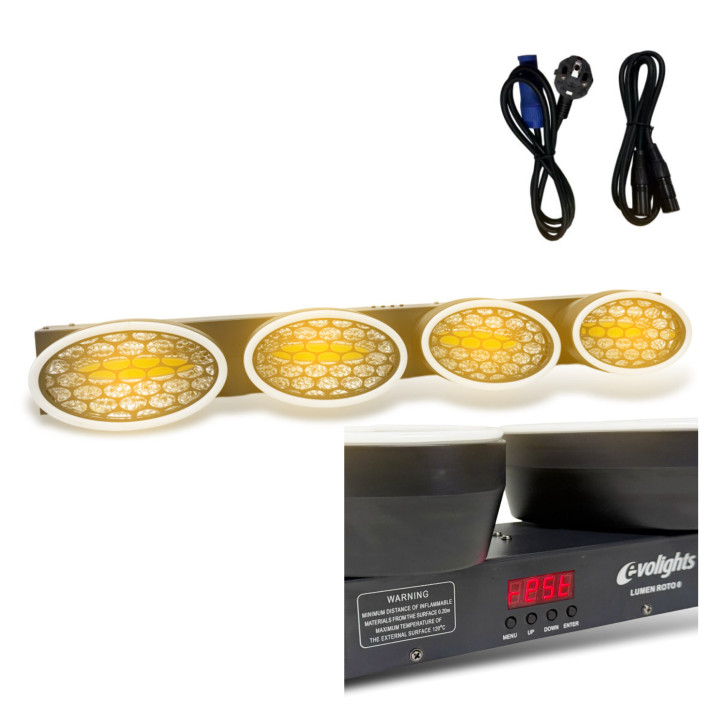 Ruchomy efekt oświetleniowy LED DMX 4x40W COB EVOLIGHTS LUMEN ROTO 0