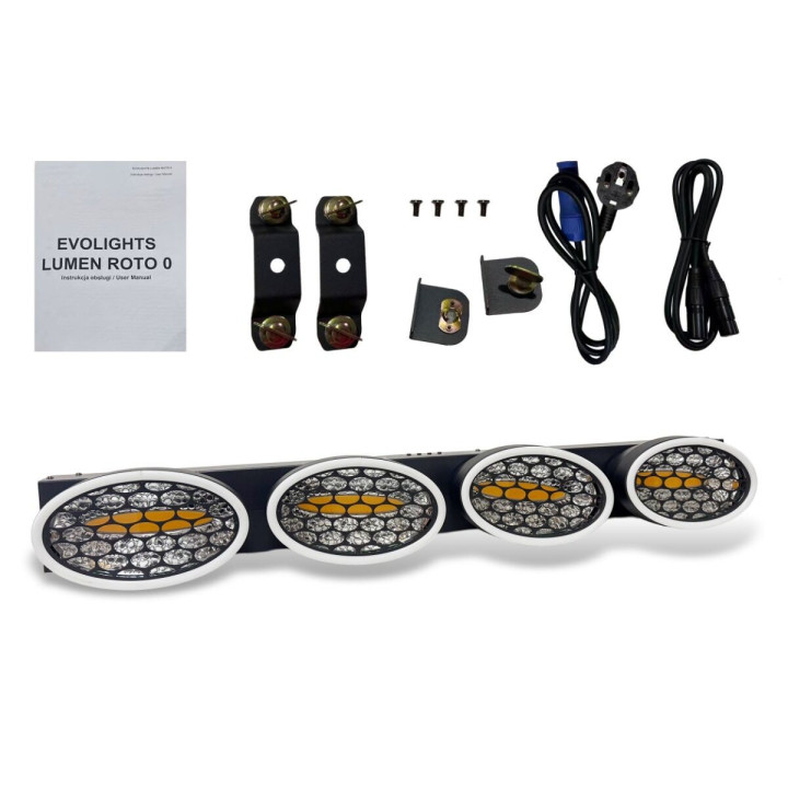 Ruchomy efekt oświetleniowy LED DMX 4x40W COB EVOLIGHTS LUMEN ROTO 0