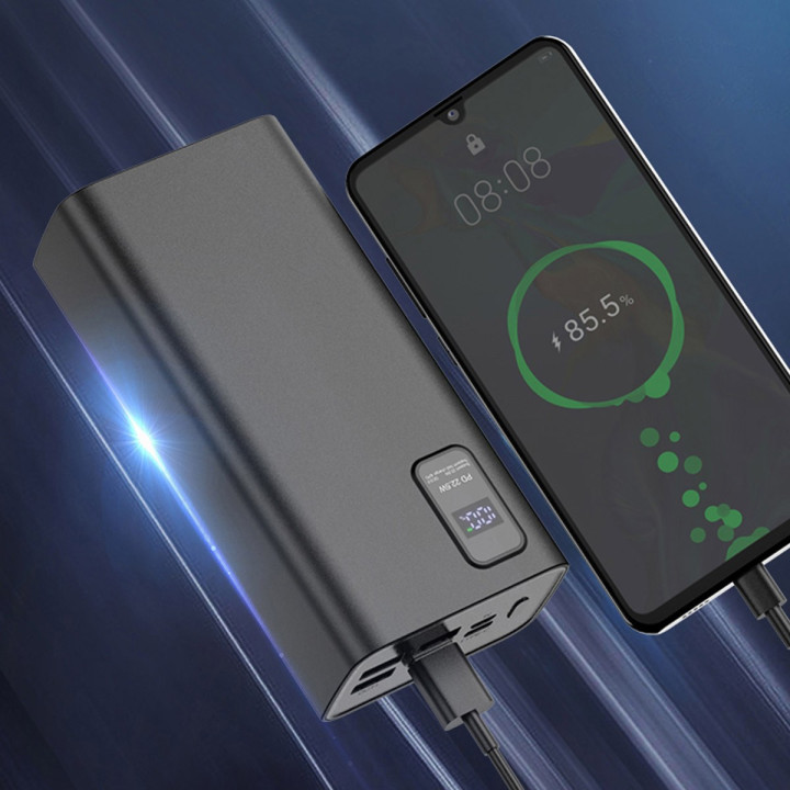 POWERBANK 30000mAh czarny PD 3.0 QC 3.0 LED PLATINET