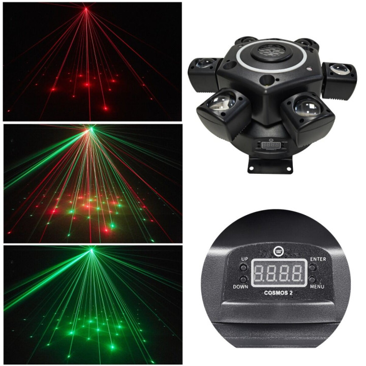 Ruchomy multiefekt świetlny 7w1 LED DMX BEAM GOBO STROBO LASER