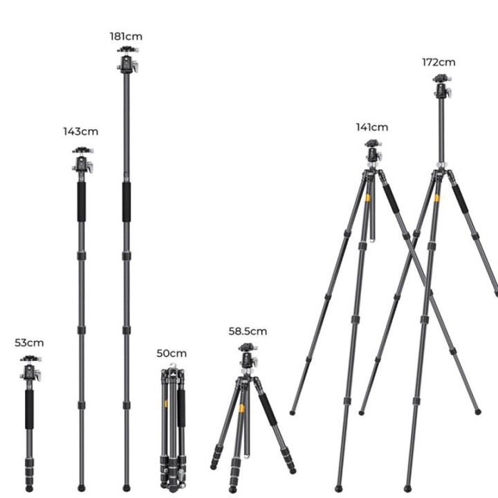 Statyw fotograficzny 172cm K&F Concept X284C4 KF09.116