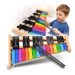 Dzwonki chromatyczne 27-tonowe instrument dla dzieci + 2 pałeczki