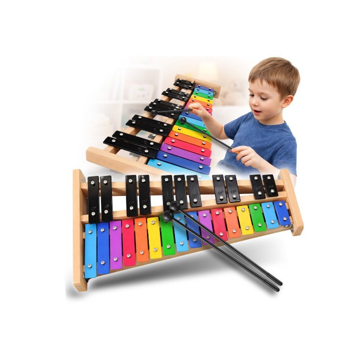 Dzwonki chromatyczne 27-tonowe instrument dla dzieci + 2 pałeczki
